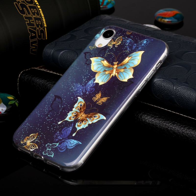 iPhone XR hoesje vlinder serie fluorescerende