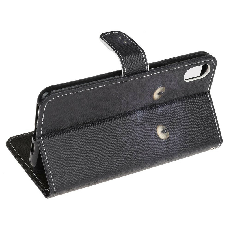 iPhone XR zwart Cat Eyes Strap Case