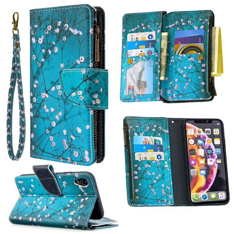 iPhone XR Hoesje met Rits Pocket Boom iPhone XR Hoesje met Rits Pocket Boom