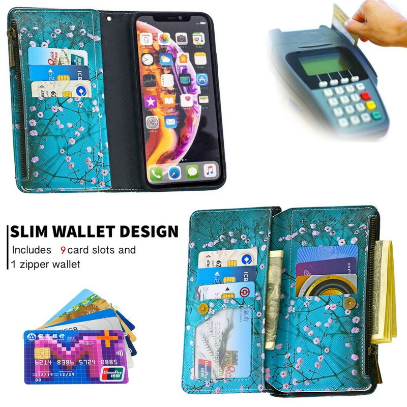 iPhone XR Hoesje met Rits Pocket Boom iPhone XR Hoesje met Rits Pocket Boom