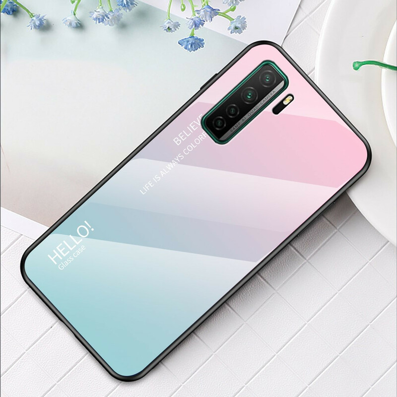 Huawei P40 Lite 5G gehard glas case hallo