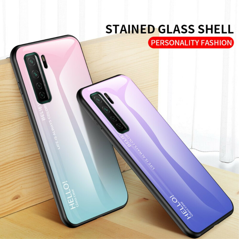 Huawei P40 Lite 5G gehard glas case hallo