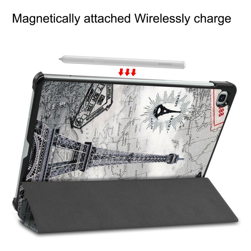 Smart Case Samsung Galaxy Tab S6 Lite Eiffeltoren Retro
