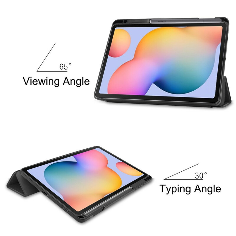 Smart Case Samsung Galaxy Tab s6 Lite Tri Fold Pencil geval