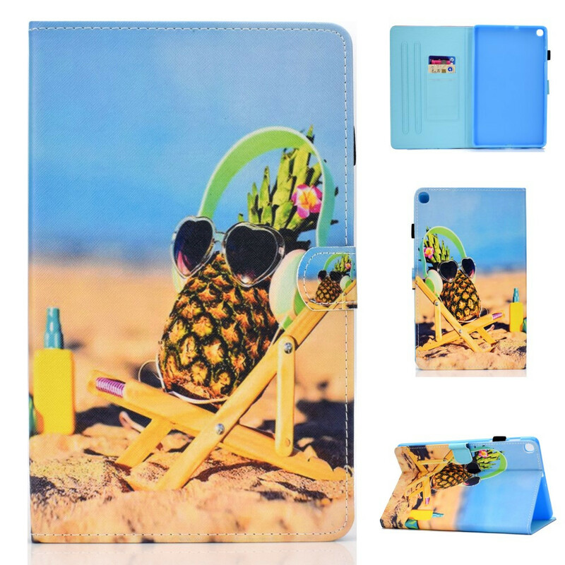 Samsung Galaxy Tab S6 Lite Hoesje Ananas Strand