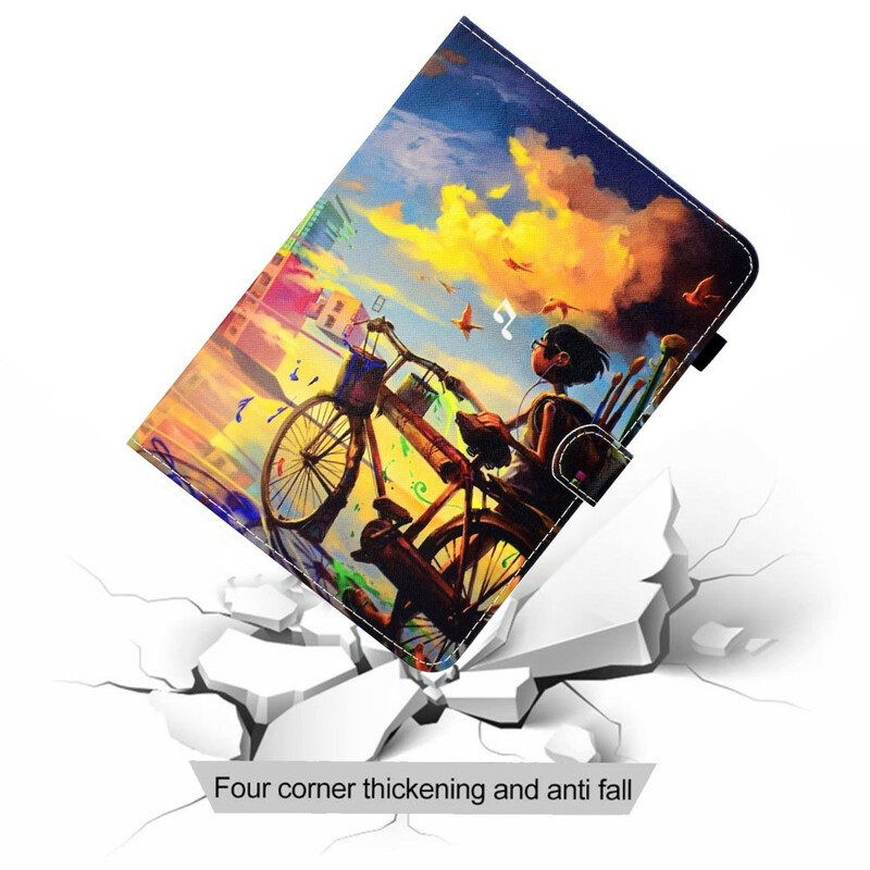 Samsung Galaxy Tab S6 Lite fiets case kunst