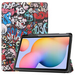 Smart Case Samsung Galaxy Tab S6 Lite Pencil geval Graffiti