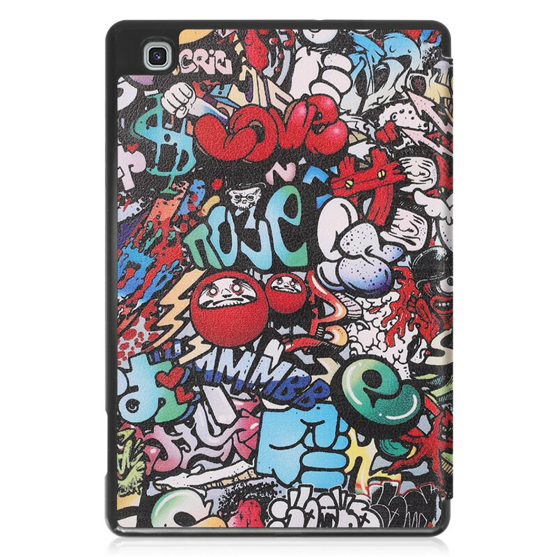 Smart Case Samsung Galaxy Tab S6 Lite Pencil geval Graffiti