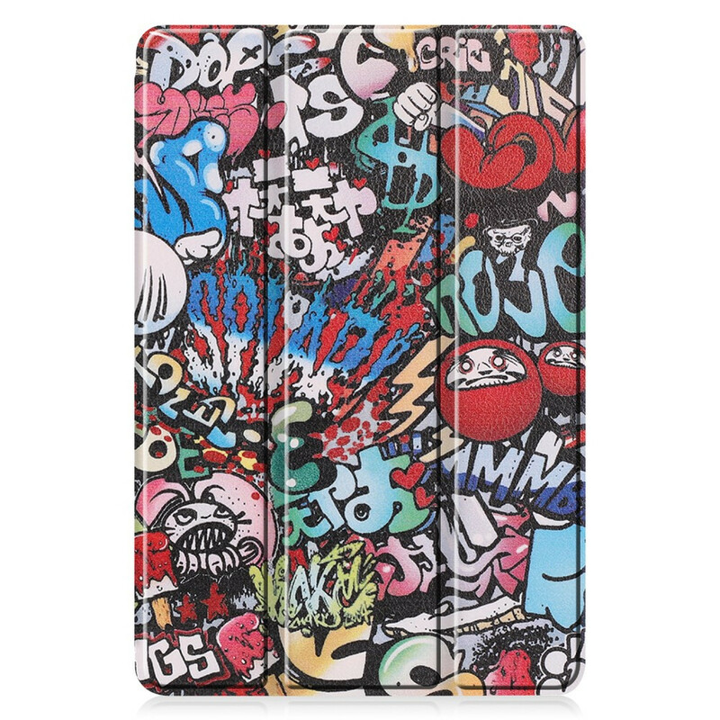 Smart Case Samsung Galaxy Tab S6 Lite Pencil geval Graffiti