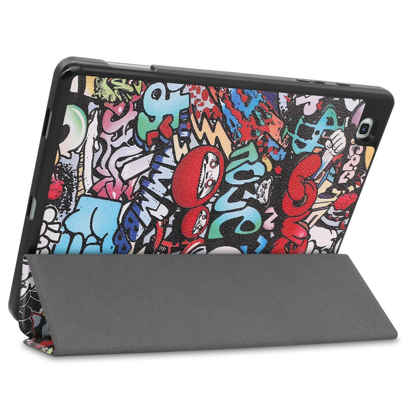 Smart Case Samsung Galaxy Tab S6 Lite Pencil geval Graffiti