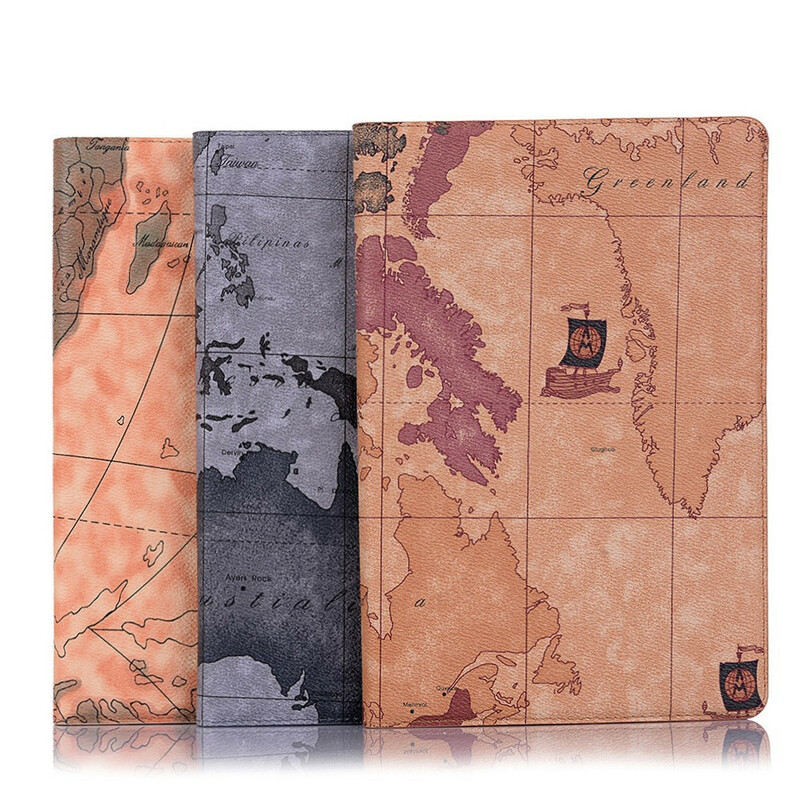 Samsung Galaxy Tab S6 Lite Vintage Kaart Etui Samsung Galaxy Tab S6 Lite Vintage Kaart Etui