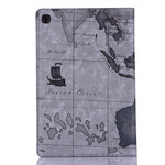 Samsung Galaxy Tab S6 Lite Vintage Kaart Etui Samsung Galaxy Tab S6 Lite Vintage Kaart Etui