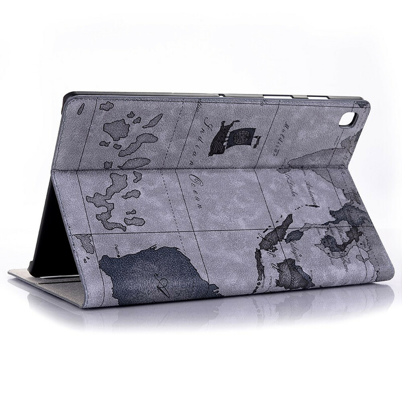 Samsung Galaxy Tab S6 Lite Vintage Kaart Etui Samsung Galaxy Tab S6 Lite Vintage Kaart Etui