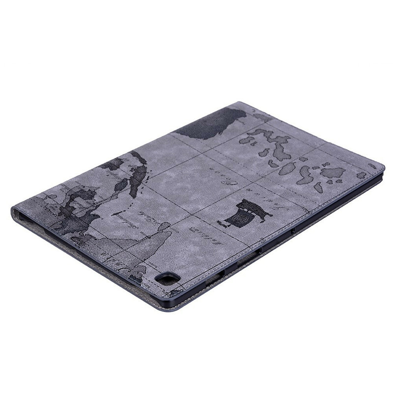 Samsung Galaxy Tab S6 Lite Vintage Kaart Etui Samsung Galaxy Tab S6 Lite Vintage Kaart Etui