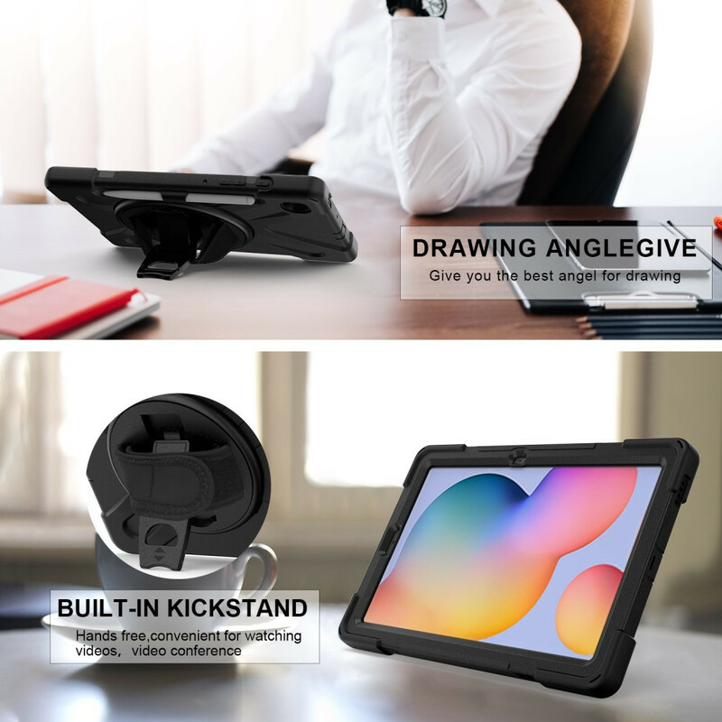 Samsung Galaxy Tab S6 Lite Utra Bestand Geval met Koord Samsung Galaxy Tab S6 Lite Utra Bestand Geval met Koord