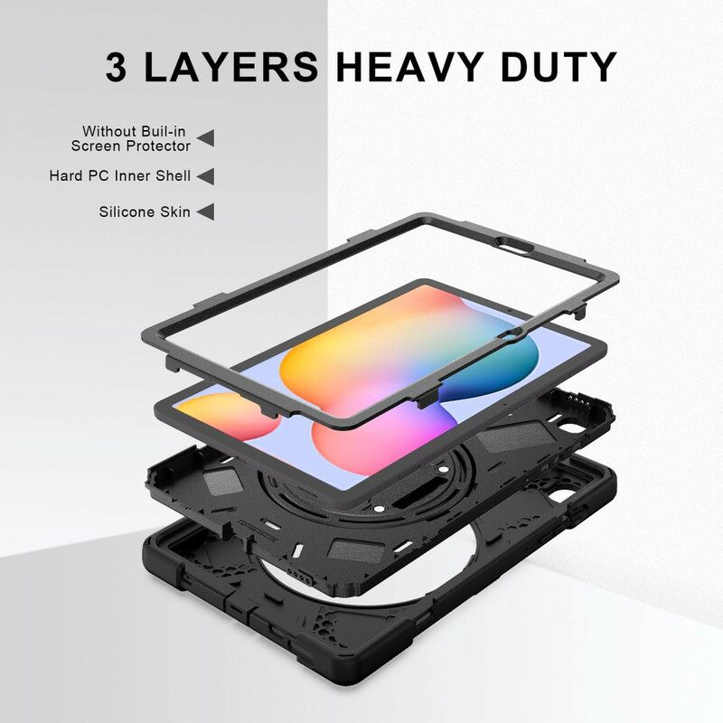 Samsung Galaxy Tab S6 Lite Utra Hardcase met riem Samsung Galaxy Tab S6 Lite Utra Hardcase met riem
