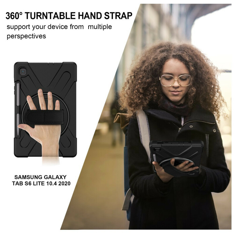 Samsung Galaxy Tab S6 Lite Utra Hardcase met riem Samsung Galaxy Tab S6 Lite Utra Hardcase met riem