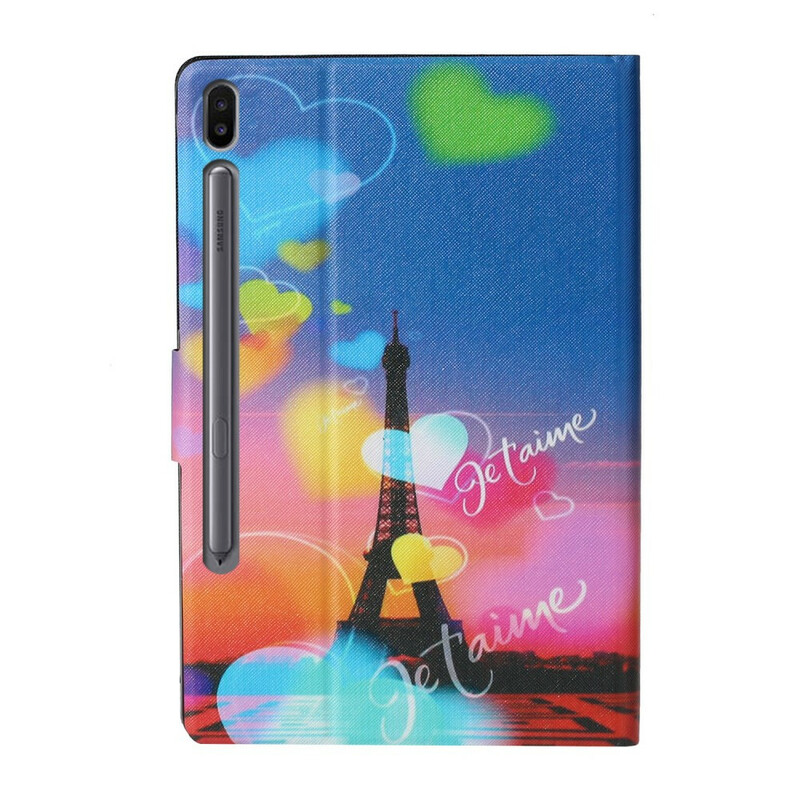 Samsung Galaxy Tab S6 Hoesje Parijs Ik Hou Van Jou