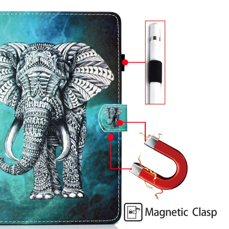 Samsung Galaxy Tab S5e hoesje tribal olifant
