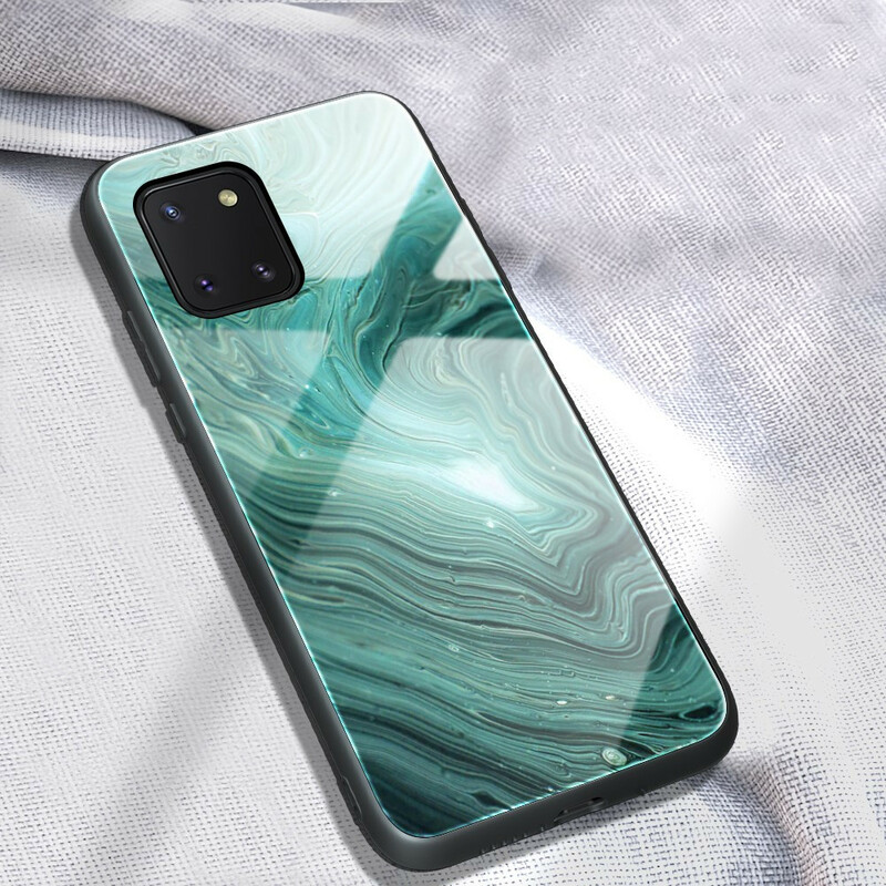 Samsung Galaxy S10 Lite Cover marmeren kleuren gehard glas