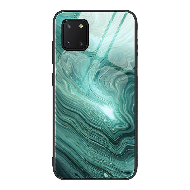 Samsung Galaxy S10 Lite Cover marmeren kleuren gehard glas