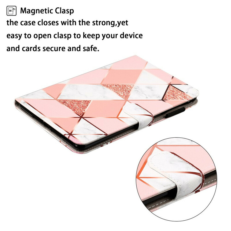 Samsung Galaxy Tab A 10.1 Geometrisch Marmer Hoesje (2019)