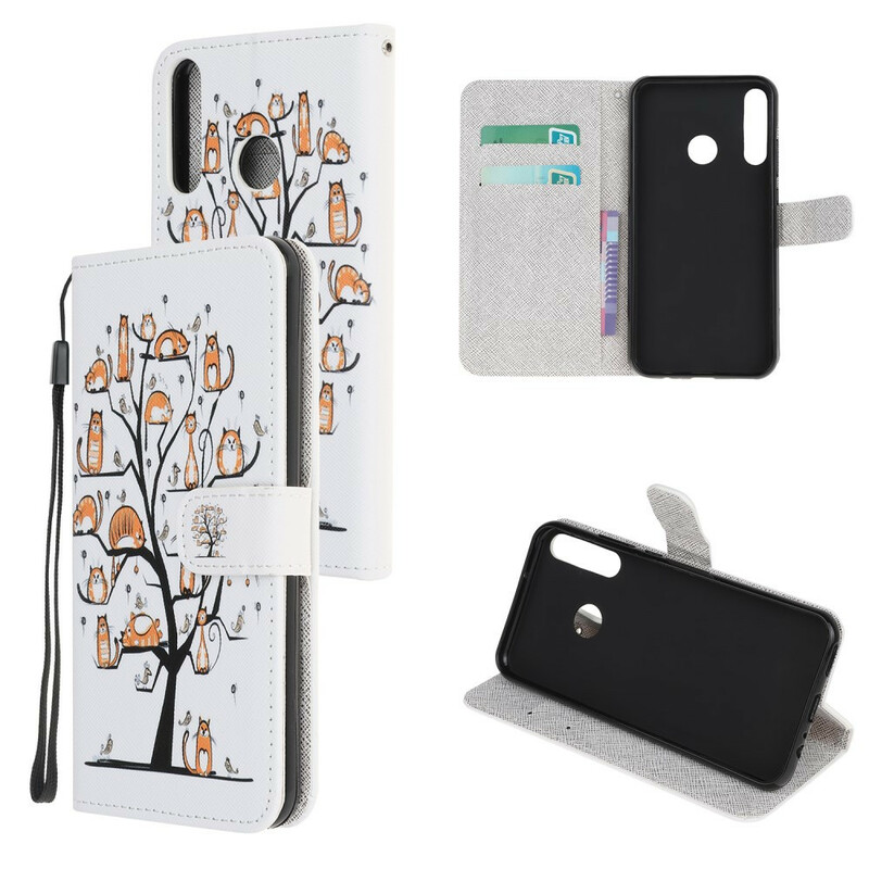Huawei Y6p Funky Cats Strap Case