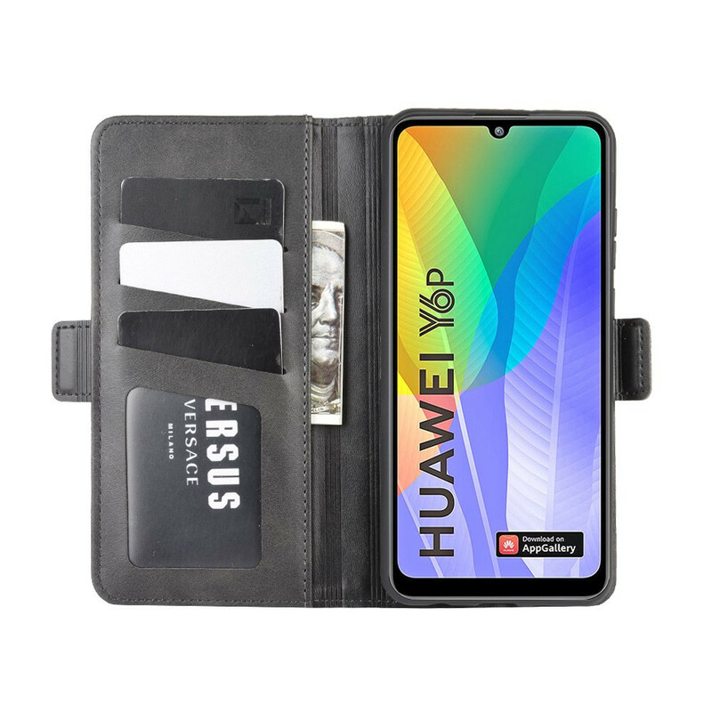 Huawei Y6p Cover Dubbele Flap