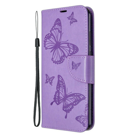 Huawei Y6p Vlinders en Schuine Flap Case