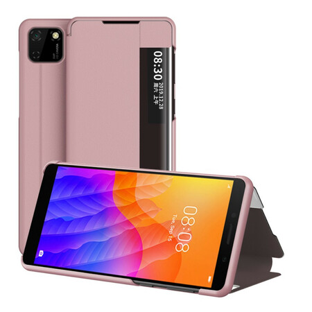 Bekijk Cover Huawei Y5p Kunstleer Getextureerd