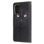 Samsung Galaxy Note 20 Zwart Kattenoog Koord Hoesje