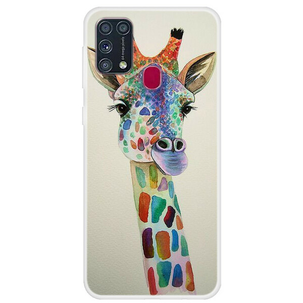 Samsung Galaxy M31 Giraffe Kleurrijk Geval