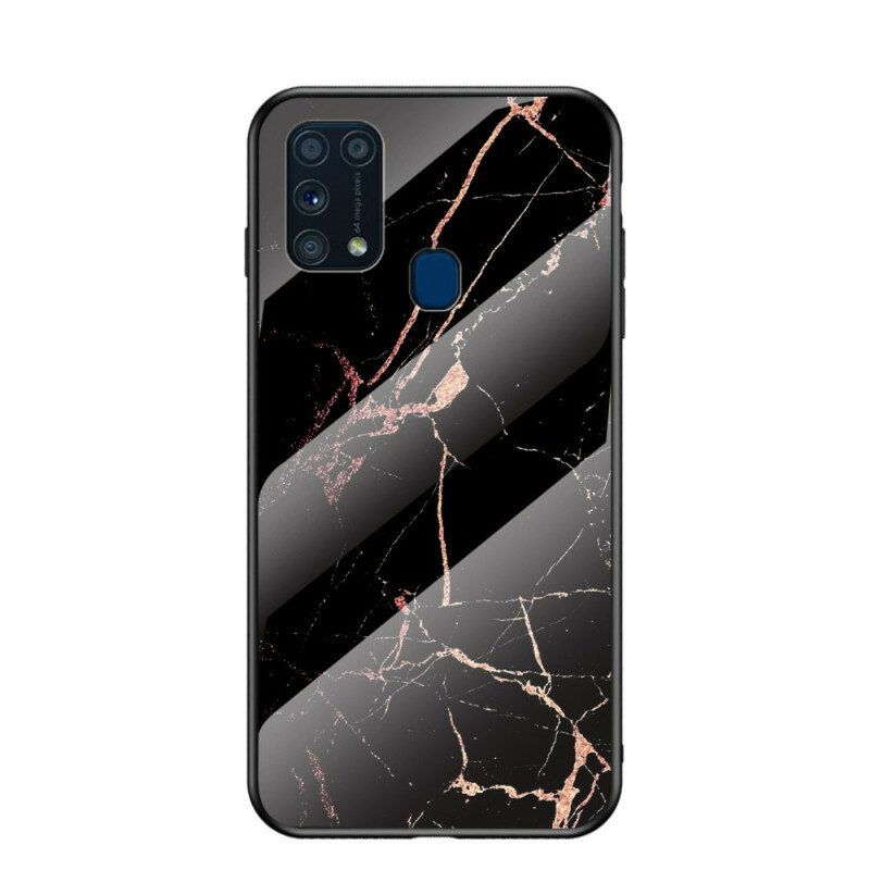 Samsung Galaxy M31 Premium kleur gehard glas zaak