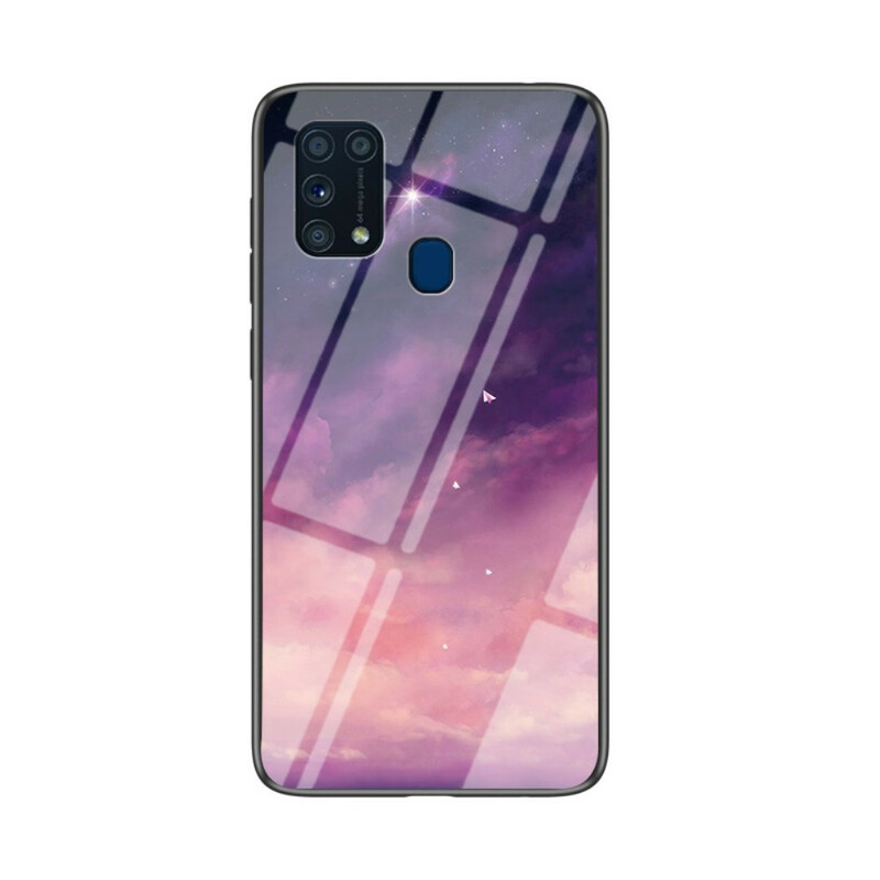 Samsung Galaxy M31 gehard glas case schoonheid