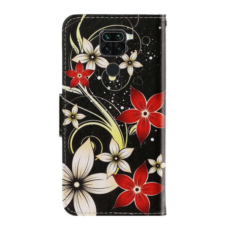 Xiaomi Redmi Note 9 Kleurrijke Bloem Strap Case