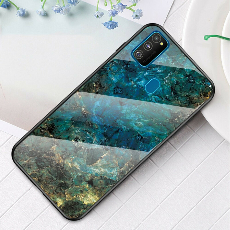 Samsung Galaxy M21 Premium kleur getemperd glas case