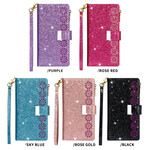 Samsung Galaxy Note 20 Ultra Glitter Portemonnee Zip Case