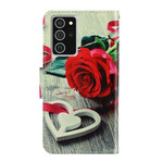 Samsung Galaxy Note 20 Roze Romantic Strap Case