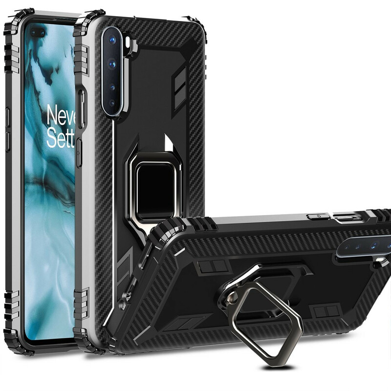 OnePlus Nord Ring en Koolstofvezel Case