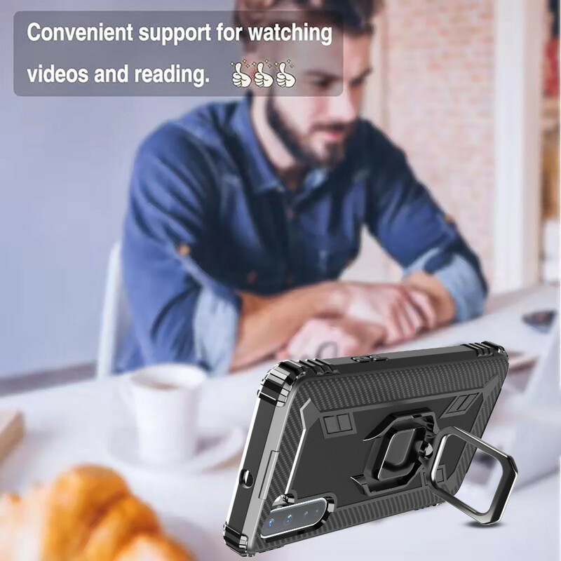 OnePlus Nord Ring en Koolstofvezel Case