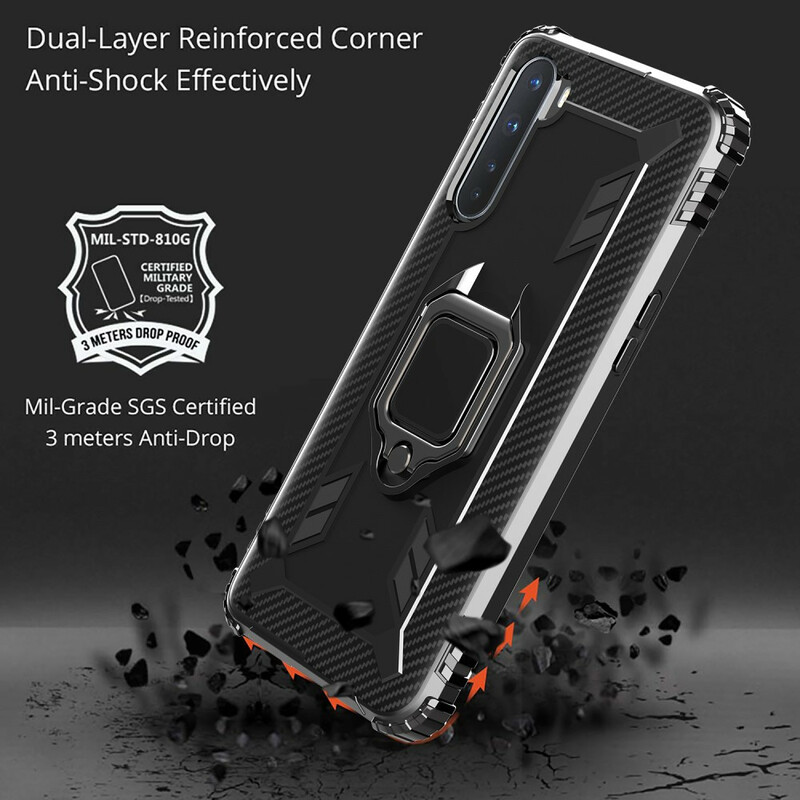 OnePlus Nord Ring en Koolstofvezel Case