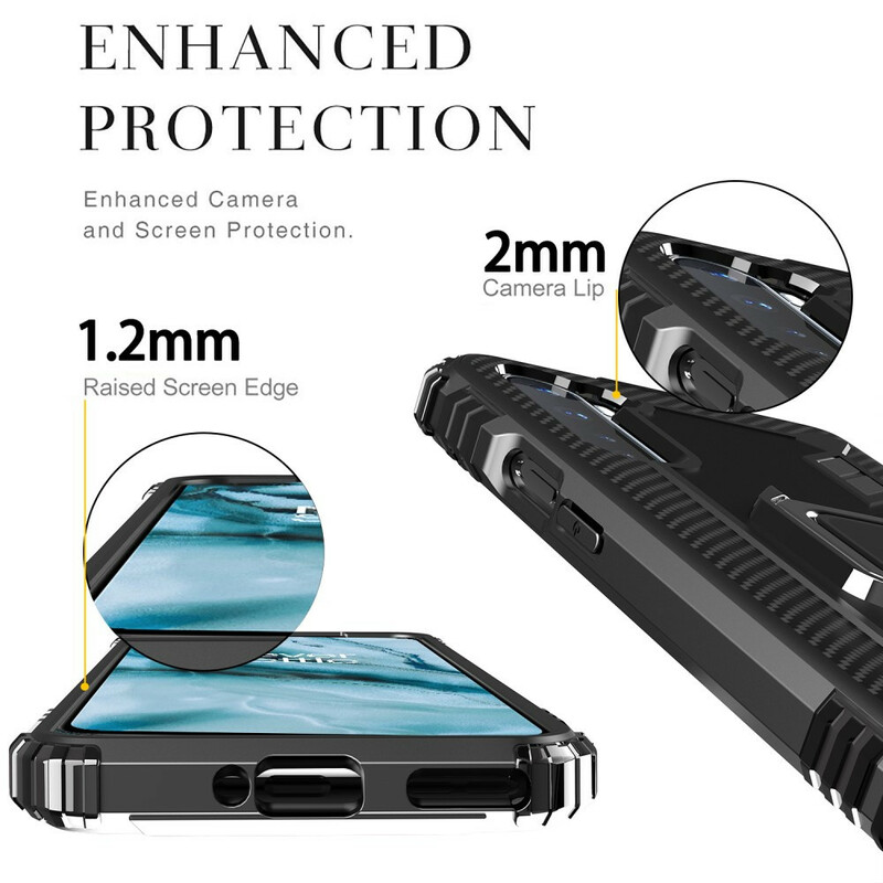 OnePlus Nord Ring en Koolstofvezel Case