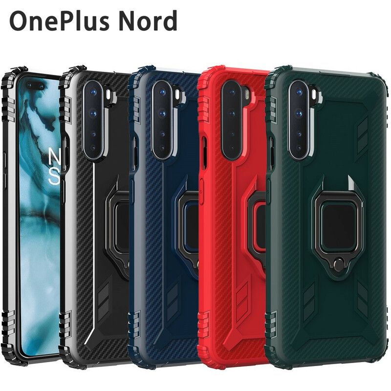 OnePlus Nord Ring en Koolstofvezel Case