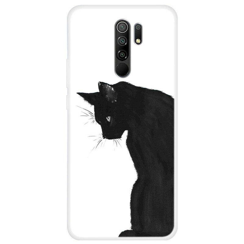 Xiaomi Redmi 9 Cat Hoesje Zwart Doordacht
