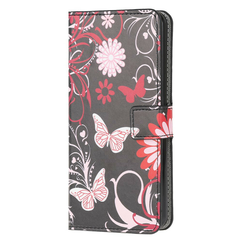 Xiaomi Redmi 9 Vlinders en Bloemen Hoesje