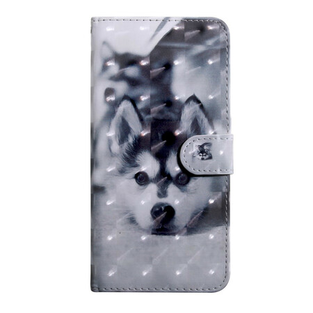 Xiaomi Redmi 9 Hond Hoesje Zwart en Wit