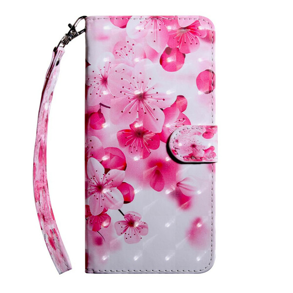 Xiaomi Redmi 9 Roze Bloem Hoesje