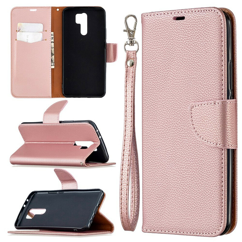 Xiaomi Redmi 9 Litchi Case Schuine Flap