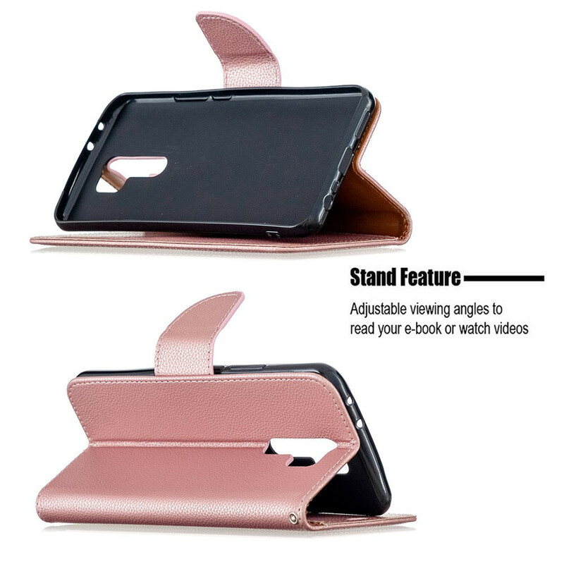 Xiaomi Redmi 9 Litchi Case Schuine Flap