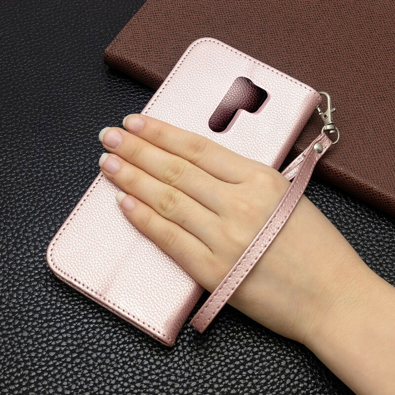 Xiaomi Redmi 9 Litchi Case Schuine Flap